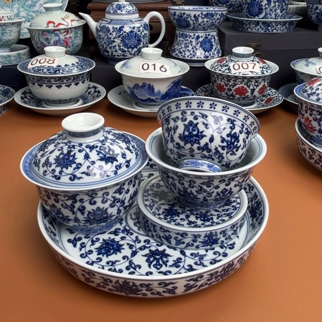 与***同景德镇陶瓷五件套