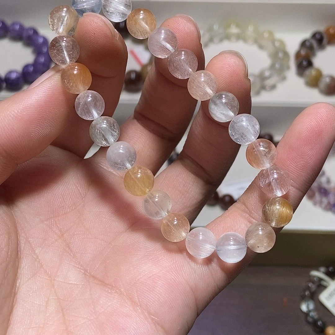 未镶嵌水晶手链彩兔毛8.4