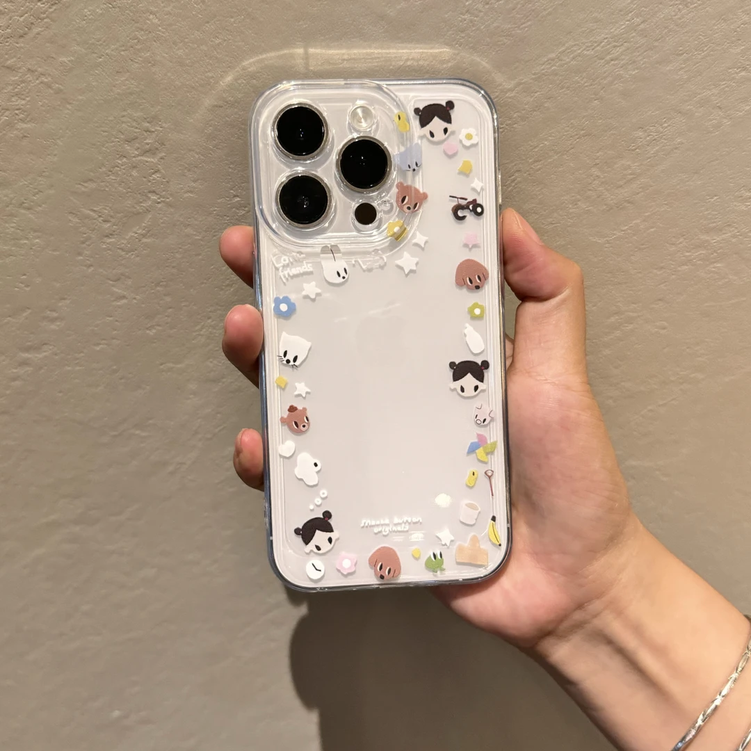 创意小熊女孩情侣壳适用苹果16pro/15promaxiPhone14手机壳1312