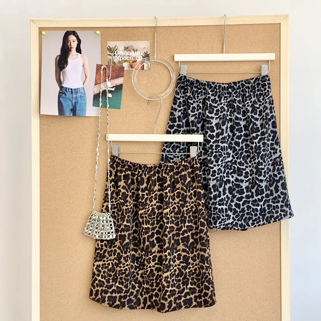 0216【夏季新款】豹纹百搭气质宽松显瘦半身裙（S8511）