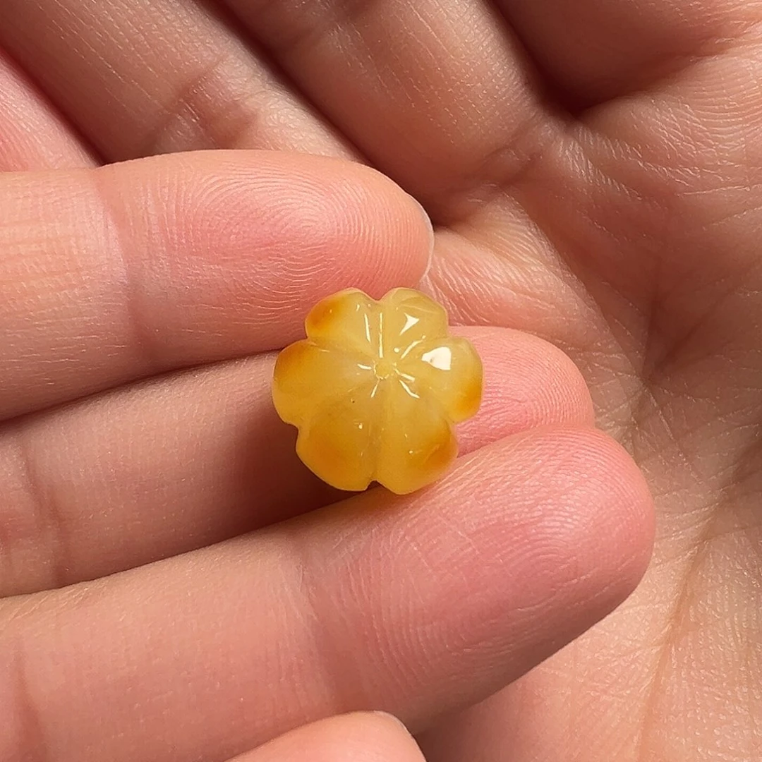 蜜蜡颈饰未镶嵌南瓜珠