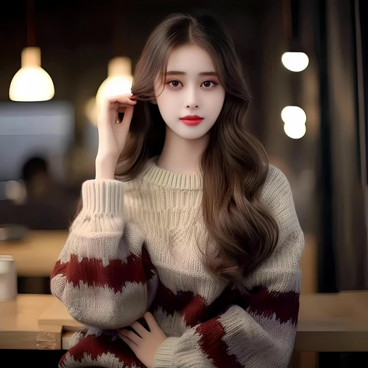 2025秋冬款外贸高级感奶系温柔风针织衫毛衣韩系茶里茶气别致上衣