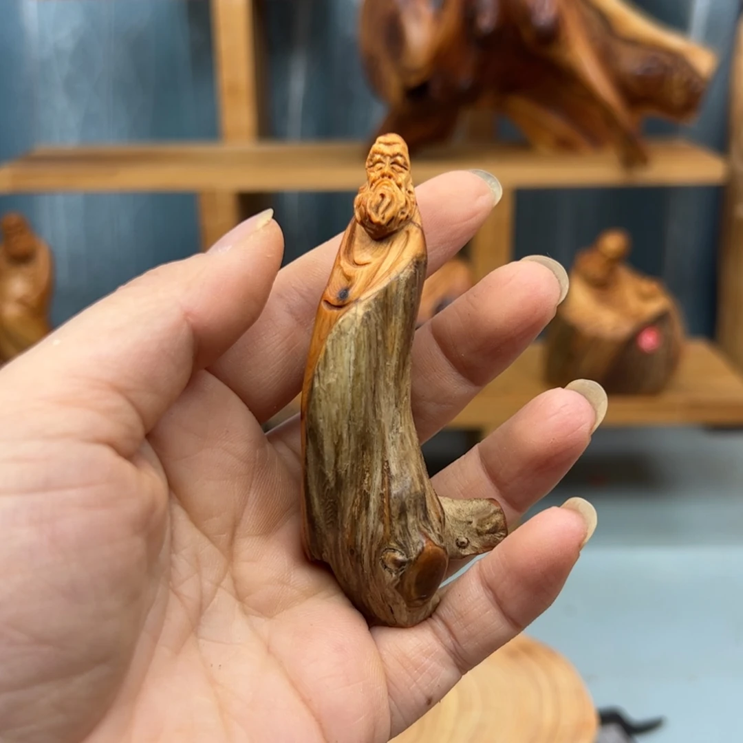 周***柏木崖柏木摆件手把件