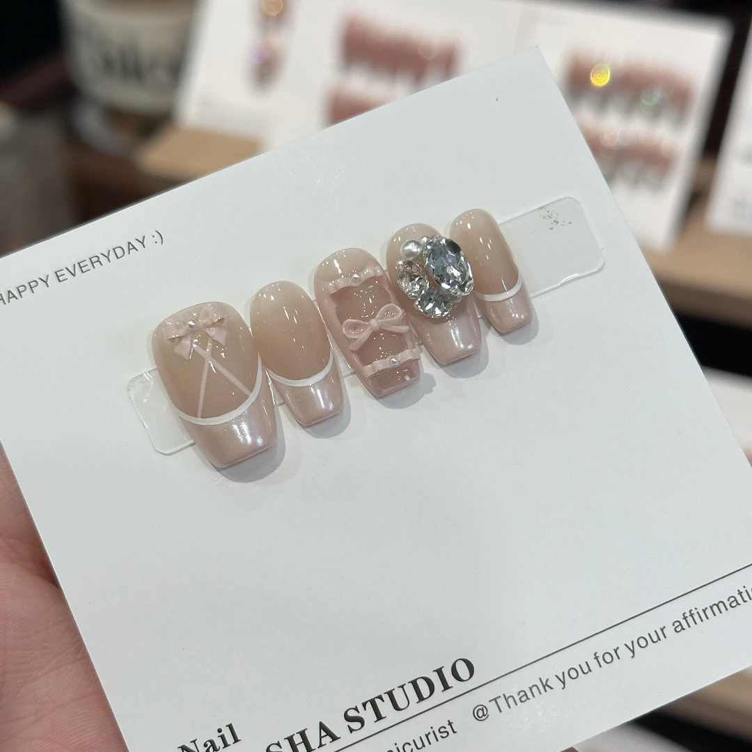 【芭蕾舞鞋】东洲水晶新品爆款显手白纯手工穿戴美甲