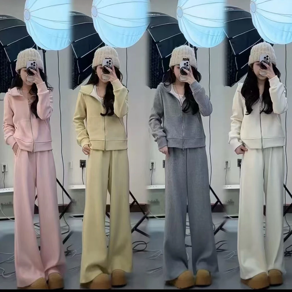 9837糖果色休闲两件套（衣长52、裤长100）