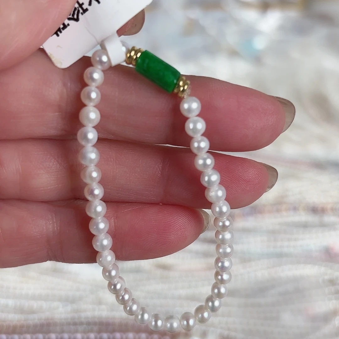 淡水珍珠手绳银S925镶嵌