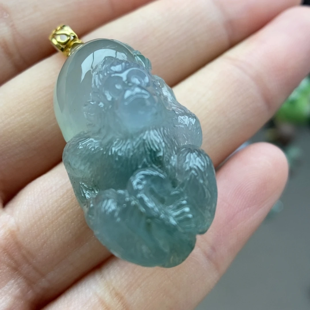翡翠18K金镶嵌颈饰吊坠20