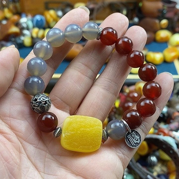 蜜蜡未镶嵌手链手链