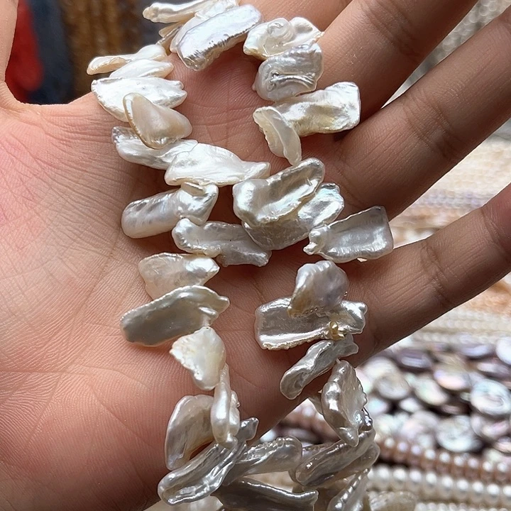 未镶嵌玛瑙/玉髓珠宝半成品一条大花瓣巴洛克珍珠