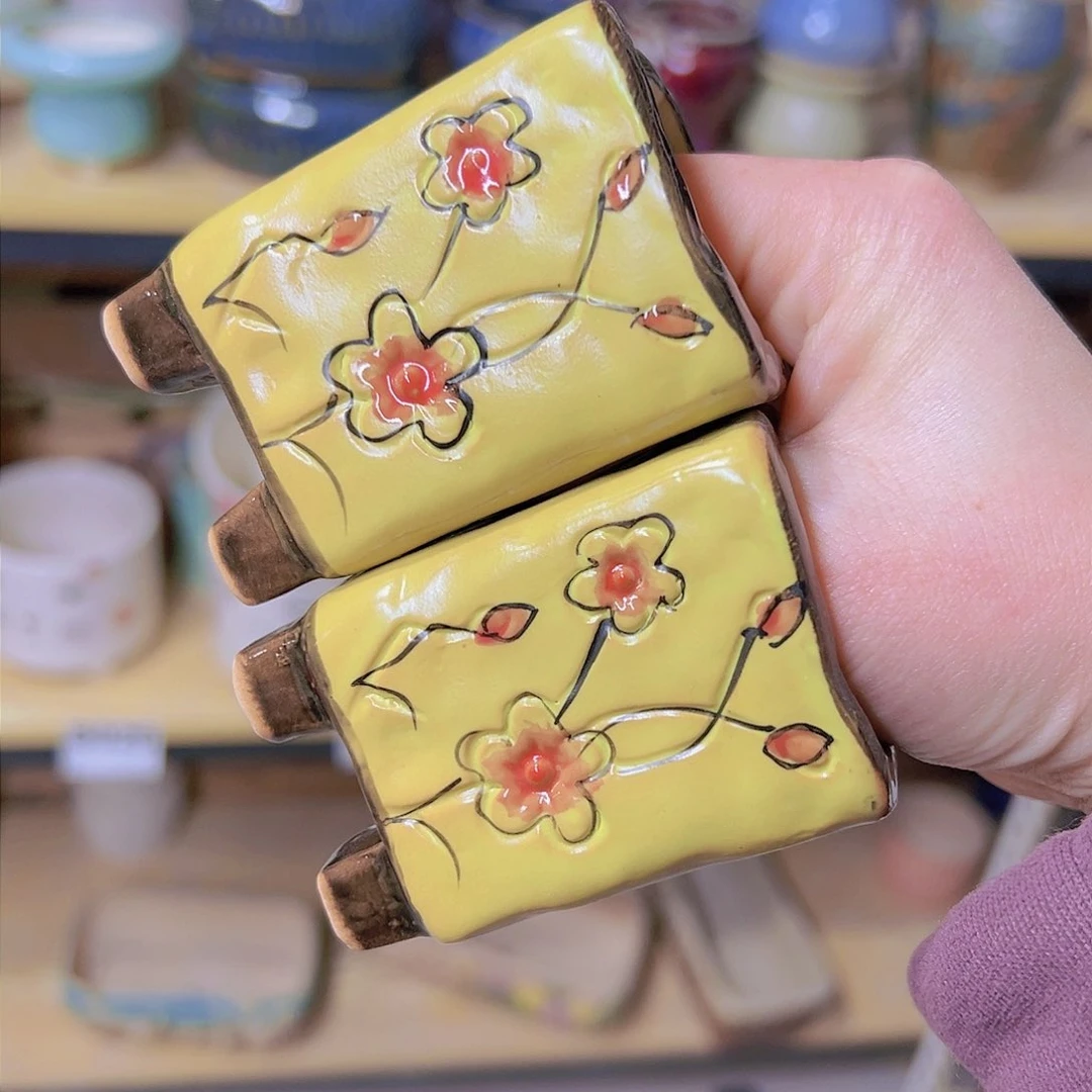 红陶陶瓷花盆当场满12包邮