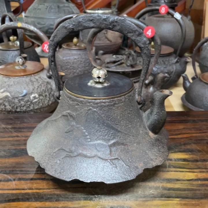 火***烛刀提梁富士山型壶