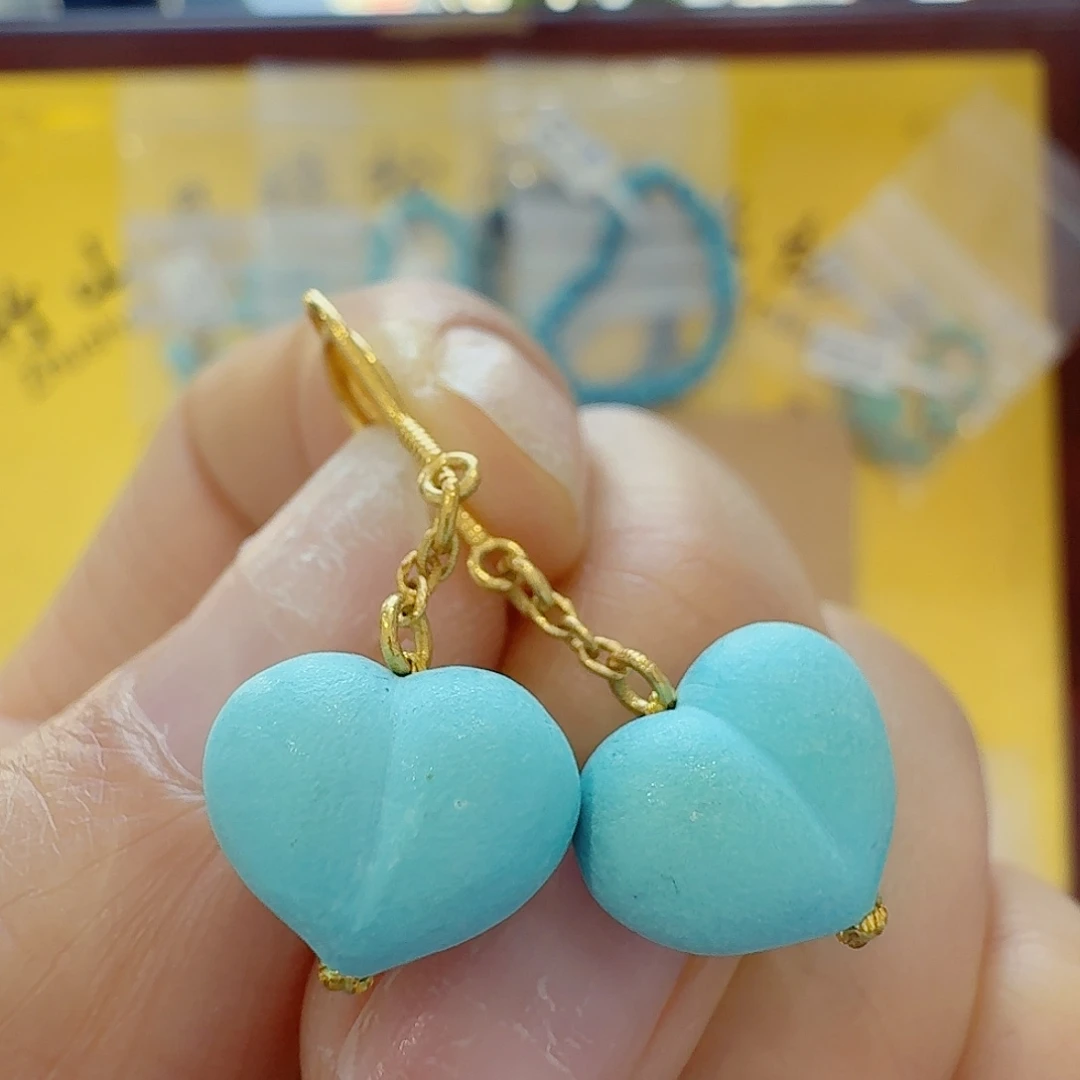 绿松石18K金镶嵌珠宝奇石