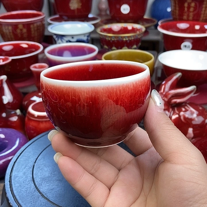 陶瓷景德镇名陶雅玩原矿郎红