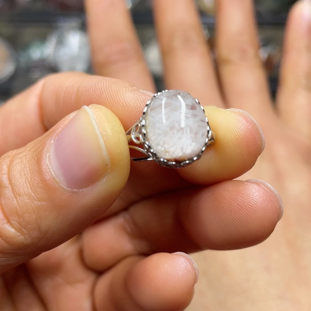 【闪购商品】水晶珠宝半成品银S925镶嵌戒指