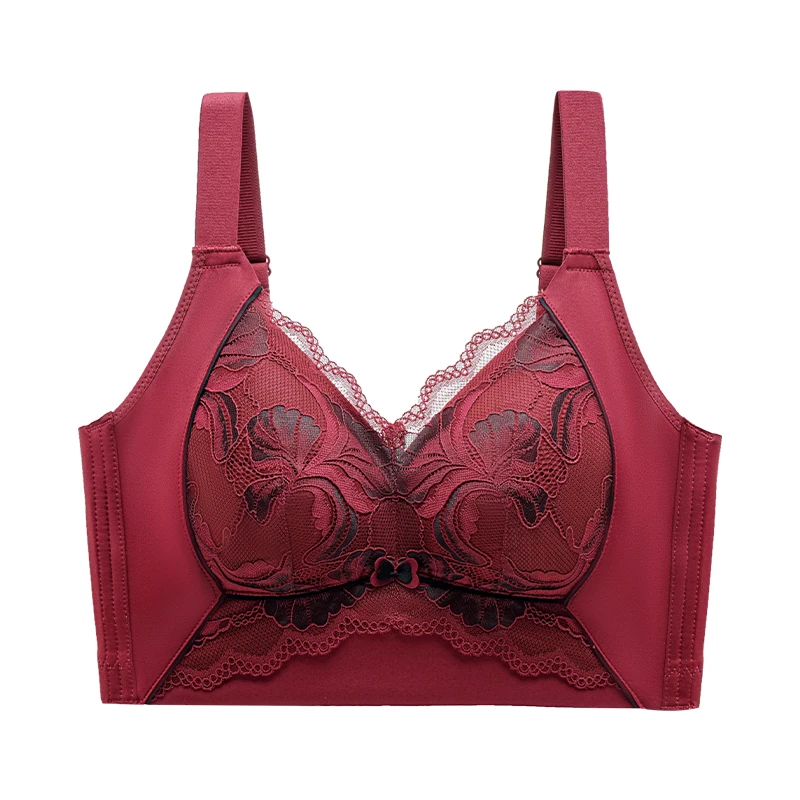 【大胸显小】轻薄透气舒适无钢圈聚拢塑形内衣防下垂收副乳调整文胸