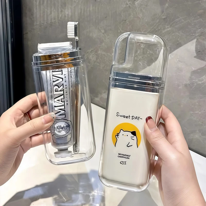 旅行洗漱杯便携式三合一漱口杯高刷牙牙具旅游神器套装出行便携