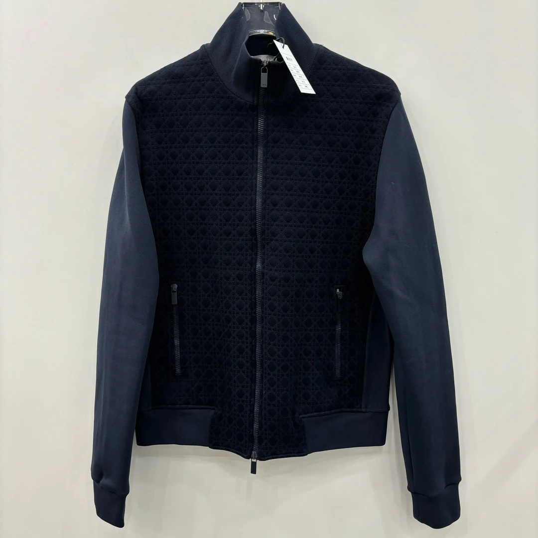 Dior 迪奥/纯色浮纹菱格拉链夹克外套/尺码L/充新成色/编号6850