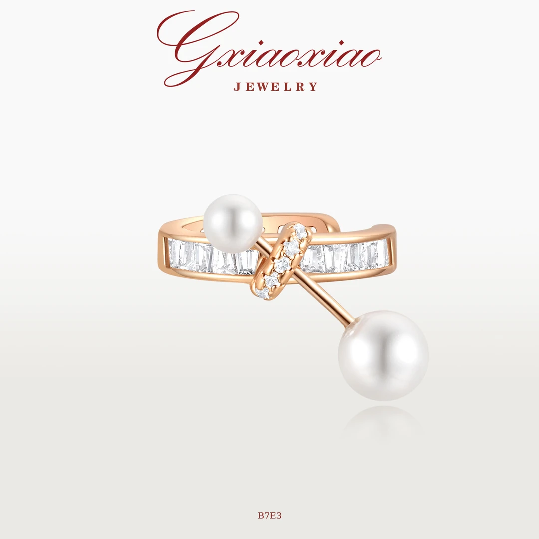 G XIAOXIAO 镀K金 法式复古气质高级个性百搭耳夹 B7E3