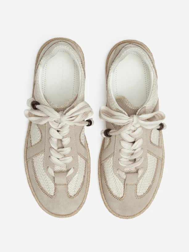 COTEMP休闲百搭平底系带麂皮德训鞋