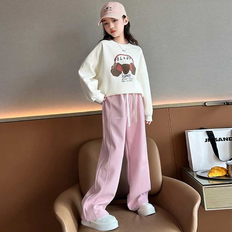 女童洋气春秋卫衣套装2025新款儿童6-12岁中大童8-15岁春装休闲裤