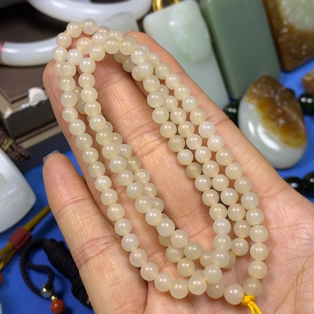 和田玉手串未镶嵌