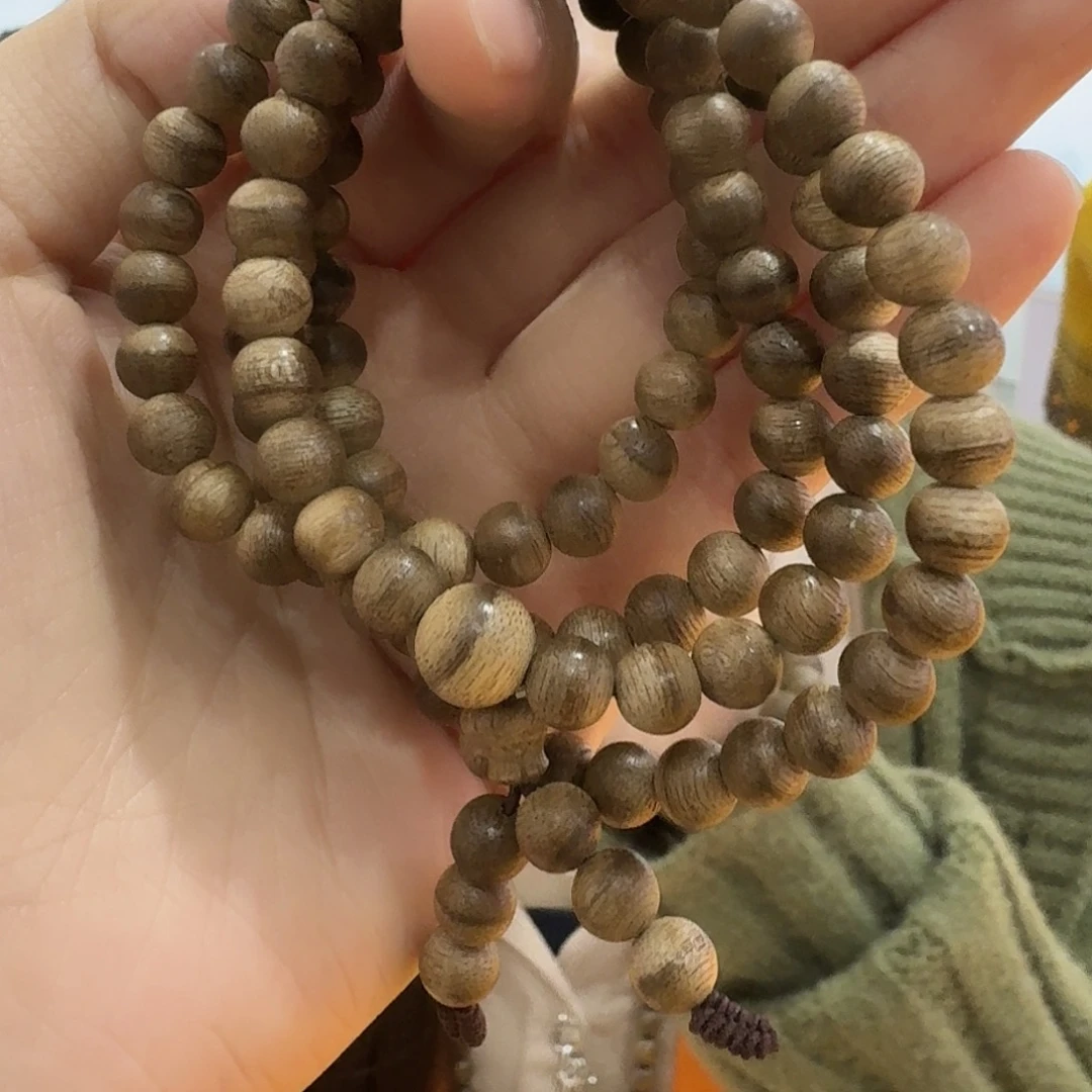 沉香手串富国岛圆珠多圈卡6 108颗