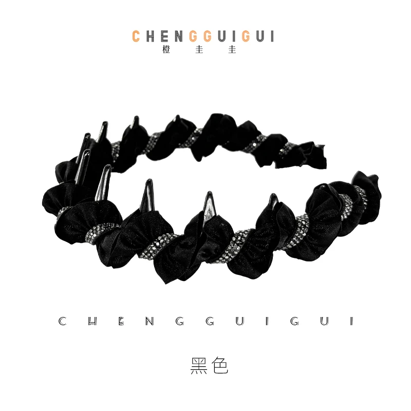 新款高级感缠绕百搭氛围感轻奢发箍气质轻奢风高颅顶优雅压发发卡