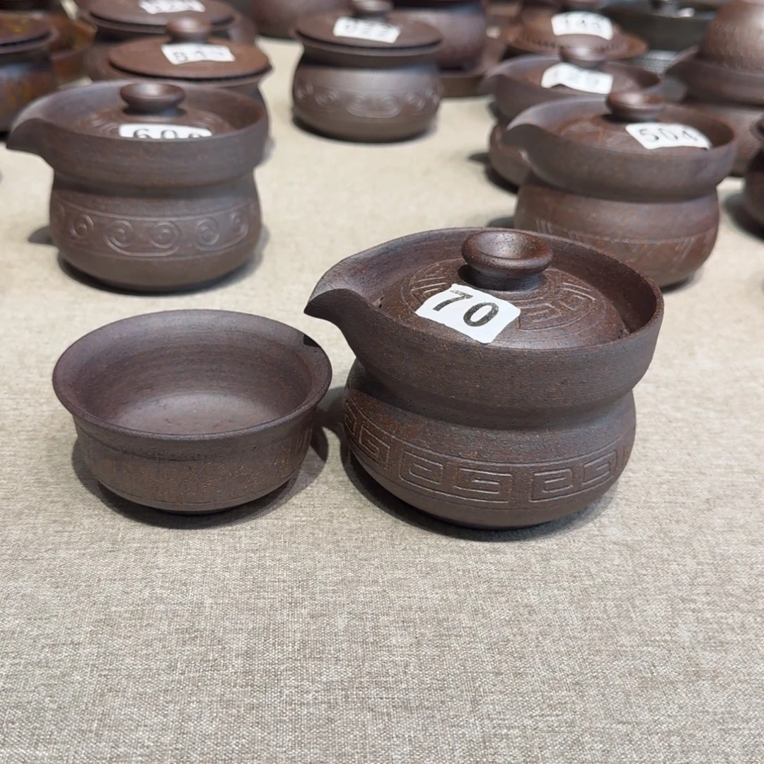 粗瓷茶具素色盖碗