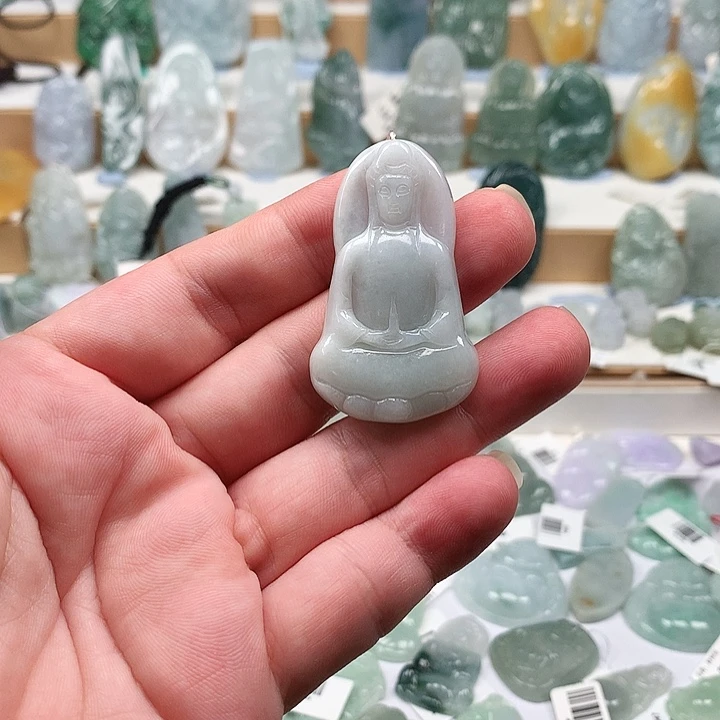 吊坠(不含链)未镶嵌翡翠90素衣关意