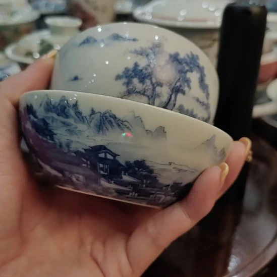 手绘青花手工绘画