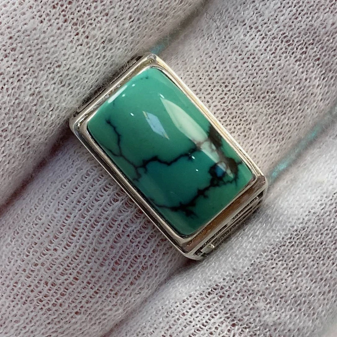 绿松石珠宝奇石银S925镶嵌