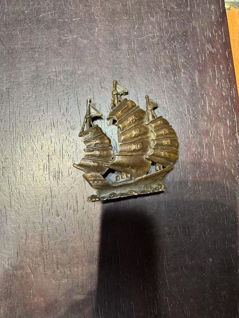 刘哥专属精品铜船一帆风顺摆件