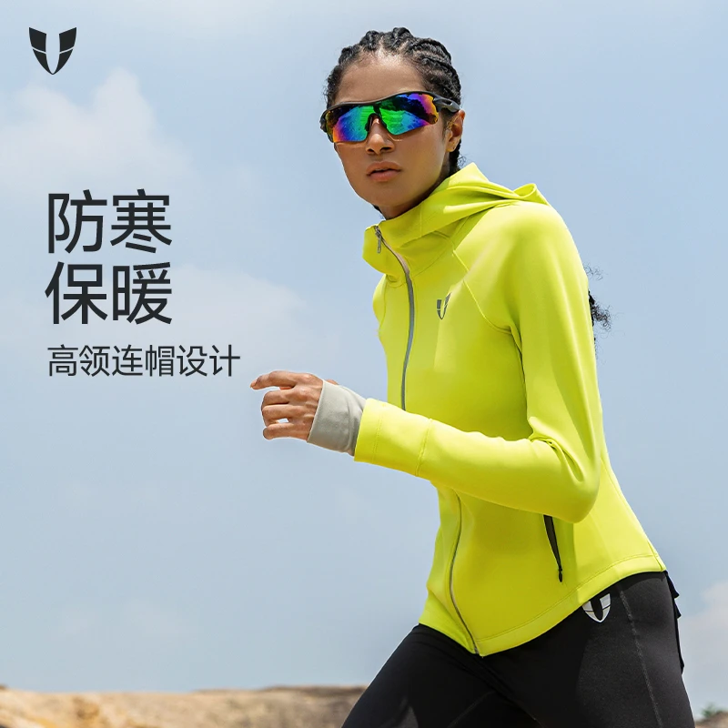 D马甲线运动连帽外套运动跑步上衣网红款运动服女秋冬F2441W091