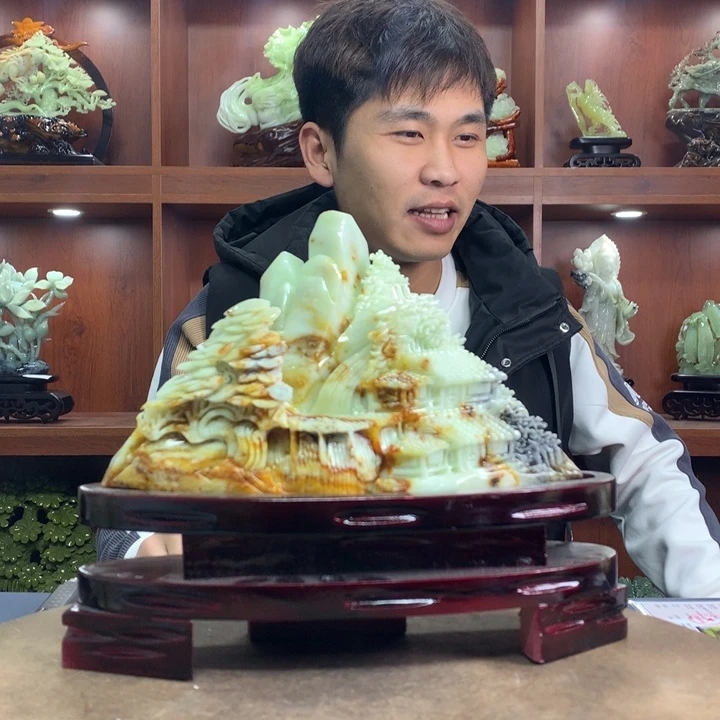 蛇纹石玉（覆膜）珠宝奇石未镶嵌沐*枫