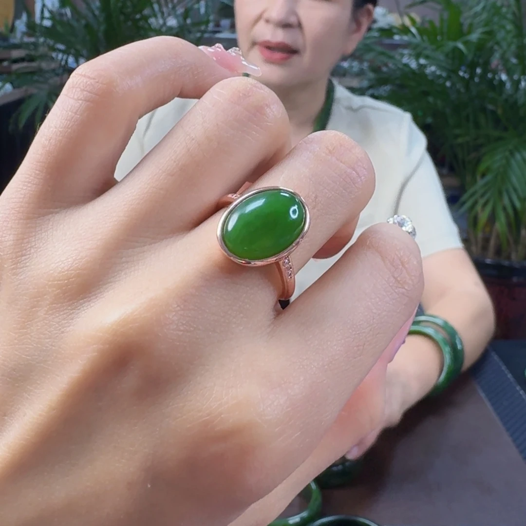 和田玉（碧玉）戒指合金