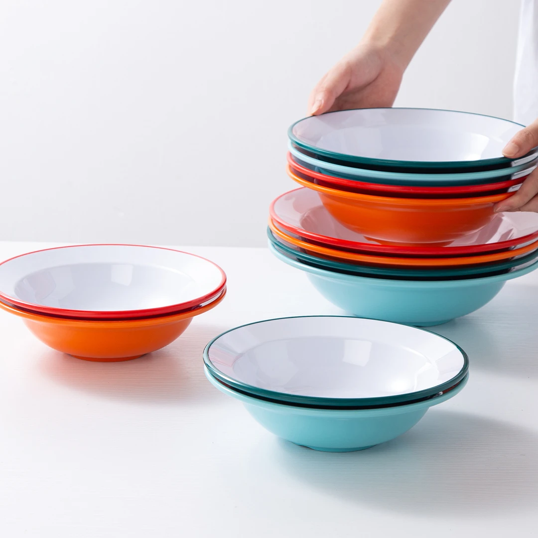 密胺商用餐具猪脚饭碗仿瓷草帽碗酒店餐厅酸菜鱼水煮肉片大碗汤碗