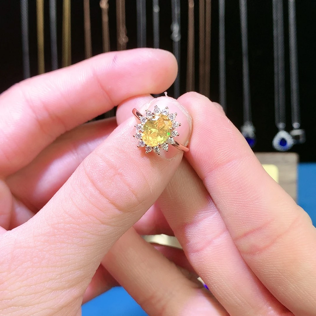 黄晶戒指银S925镶嵌11111111111