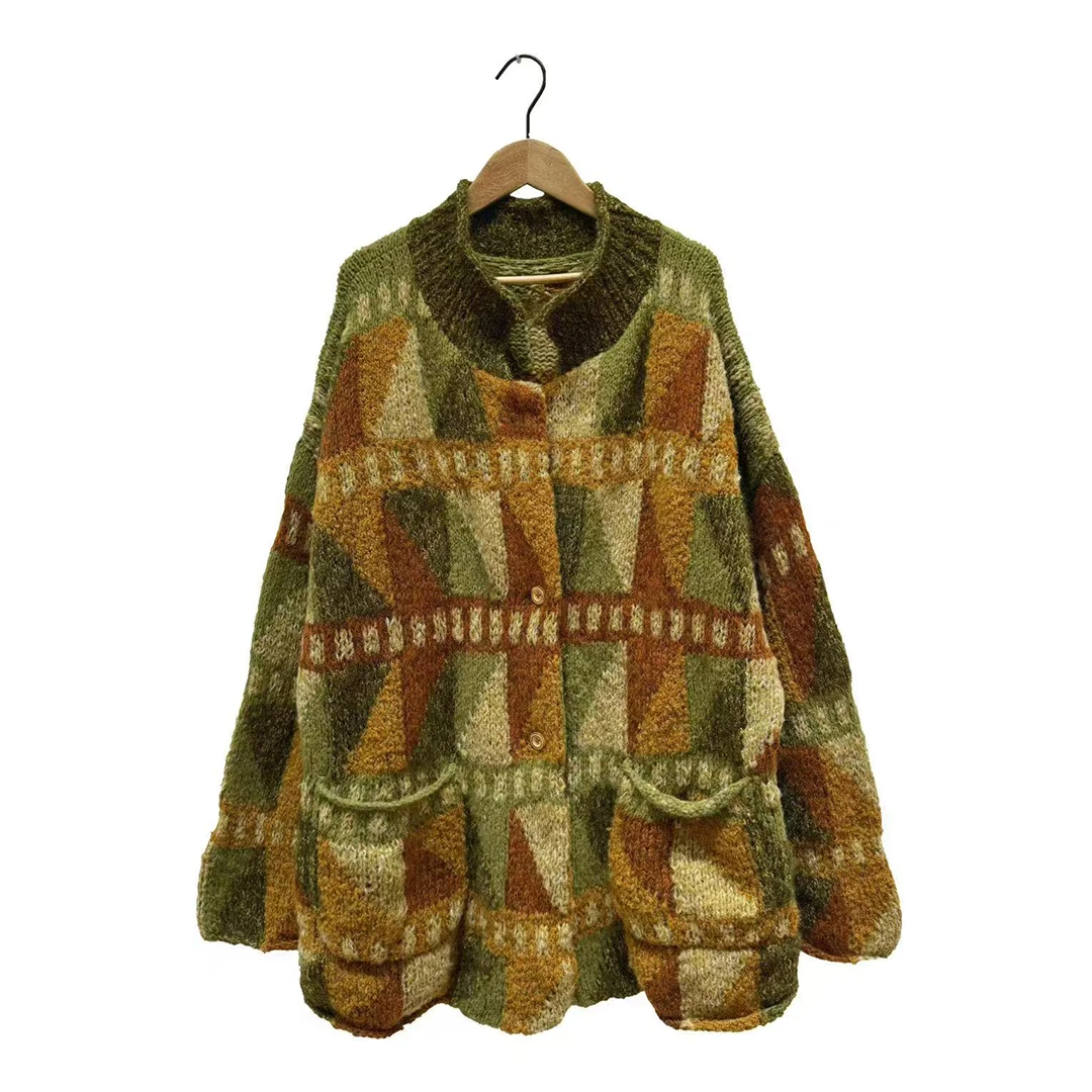 左岸迷香 Z25FW7033布衣分享羊驼毛【针织开衫】原创秋冬小拉姆毛衣