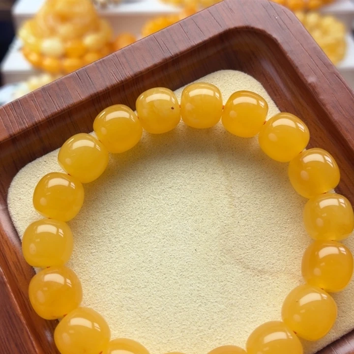 琥珀未镶嵌裸石B771老型手串卡11+