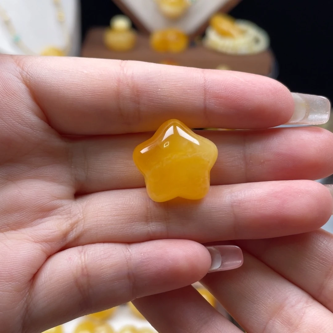琥珀未镶嵌珠宝奇石星星