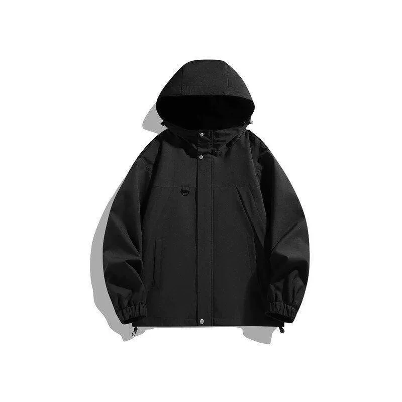 2025新款连帽夹克时尚百搭潮流情侣户外冲锋衣开衫外套 男女同款