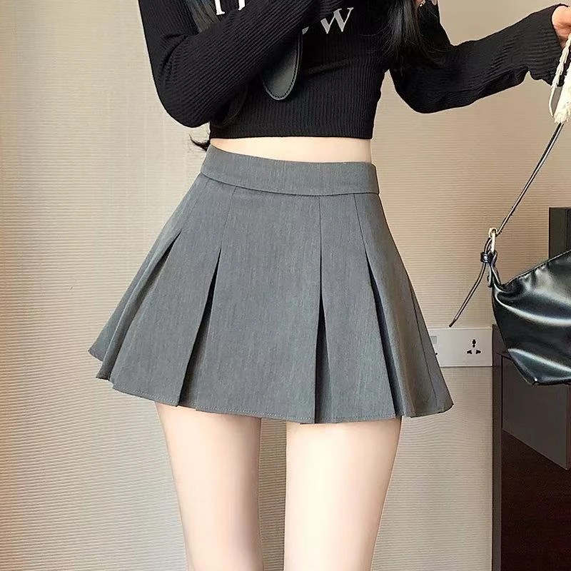 黑色百褶裙女夏季2025新款辣妹超短裙小个子高腰a字西装半身裙裤