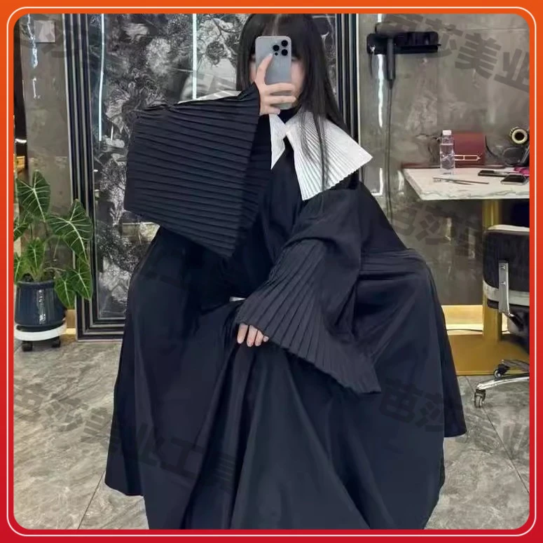 王里发同款高档神器美发围布加大不沾发定制logo高级理发围布