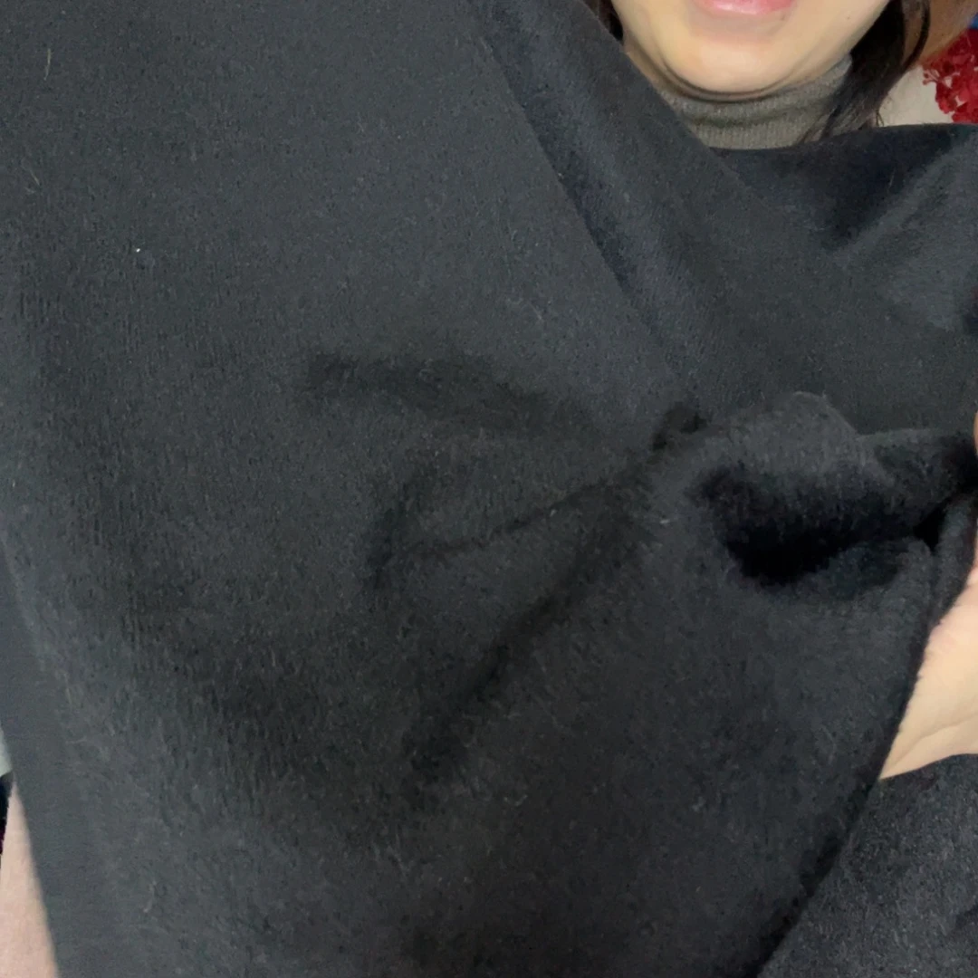 混纺黑色人造毛2米。