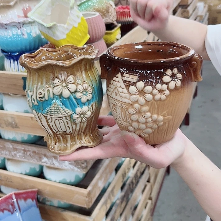 有孔.凑单10元陶瓷花盆发货!