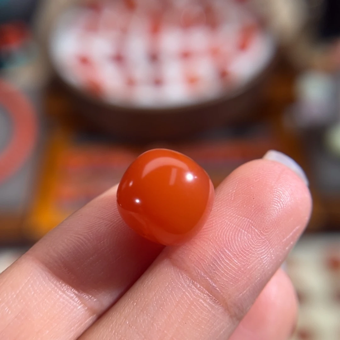 南红玛瑙未镶嵌老型珠12.5x1.6mm