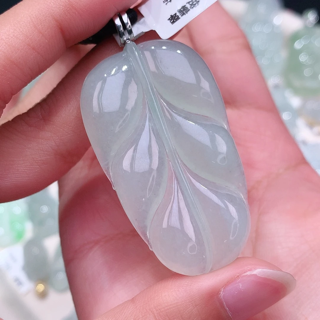 颈饰18K金镶嵌翡翠49-29-6