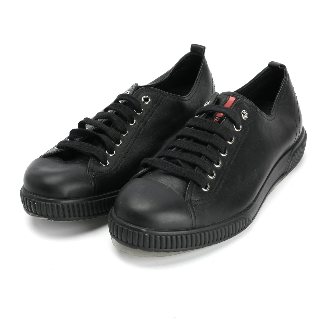 Prada/普拉达 男士休闲皮鞋舒适系带板鞋 4E2753309UF0002