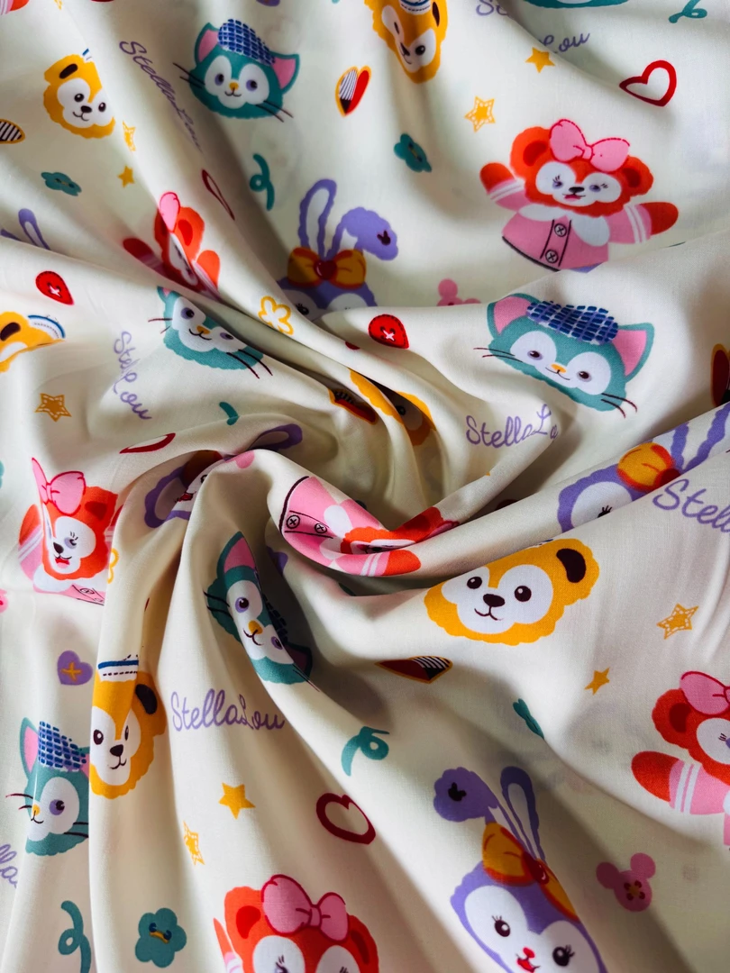 【卡通乐园】新款绵绸布料