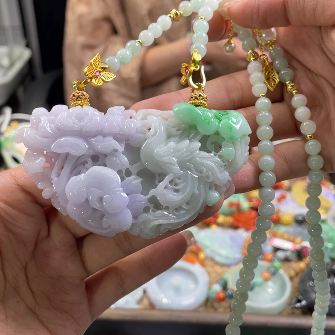 翡翠未镶嵌颈饰代编织